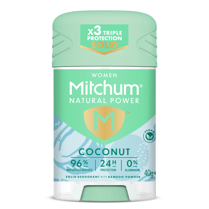 MITCHUM Women 24H Natural Power Solid Stick Coconut 40gr