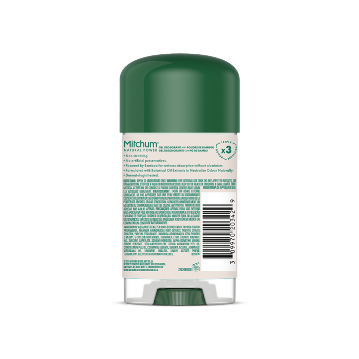 MITCHUM Men 24H Natural Power Gel Cream Amber & Sandalwood 63gr